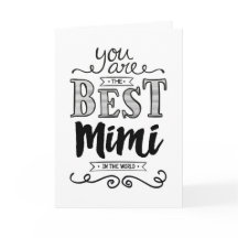 Meilleur Mimi dans la carte d'anniversaire mondial
