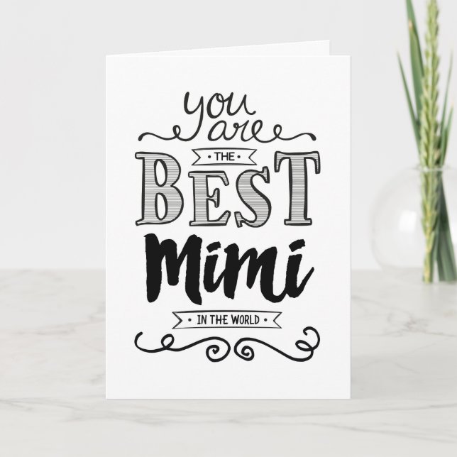Meilleur Mimi dans la carte d'anniversaire mondial (Devant)