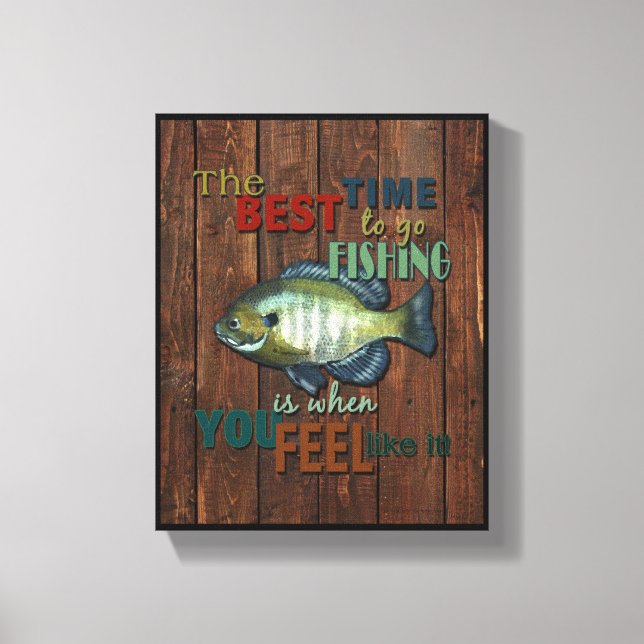 Meilleur Moment Pour Aller Pêcher, 8" x 10" Toile  (Recto)