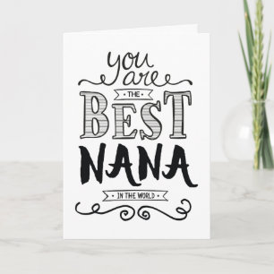 Meilleur Nana dans la carte d'anniversaire mondial