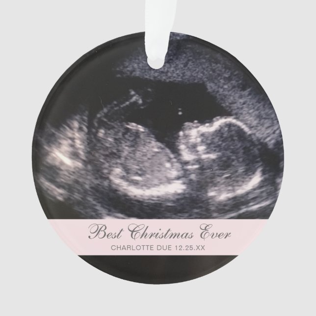 Meilleur Noël Jamais mignon Ultrasound Girl Photo (devant)