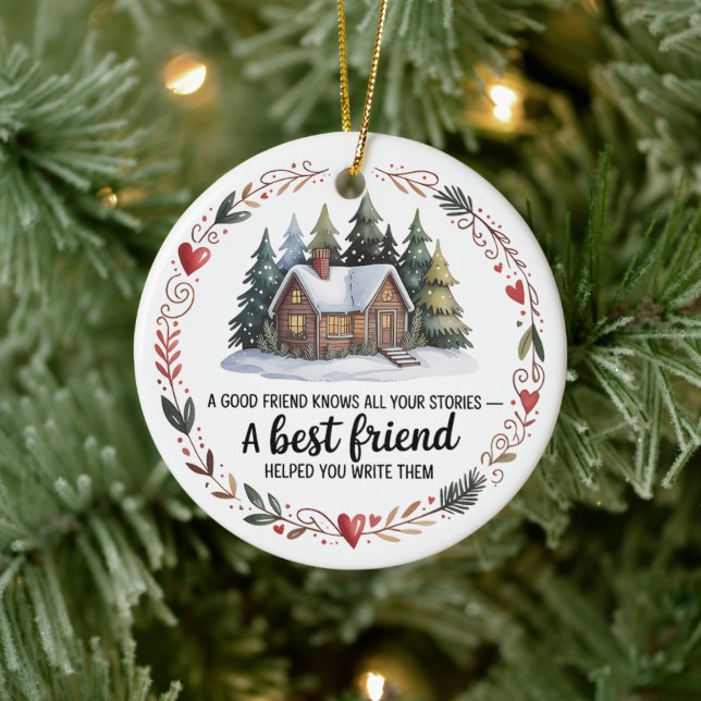 Meilleur ornement de Noël d'ami | Fêtes (Arbre)