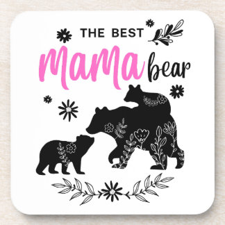 Meilleur Ours Mama avec deux Dessous de verre Bear