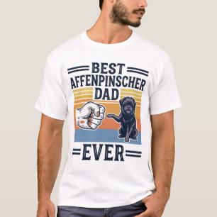 Meilleur Papa Affenpinscher Vintage T-shirt de Chi