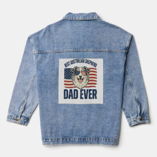 Meilleur papa Australian Shepherd patriotique