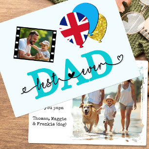 Meilleur papa britannique jamais Carte photo, Drap