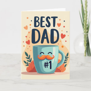 Meilleur Papa Carte de Vœux en Typographie Sarcell