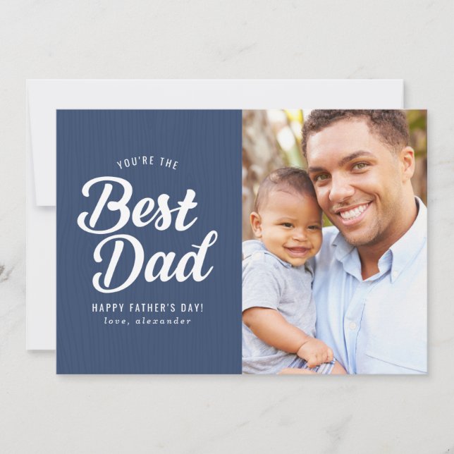 Meilleur papa | Carte photo de Fête des pères (Devant)