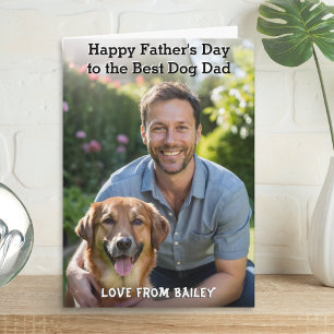 Meilleur Papa Chien Carte Photo Personnalisée Fête