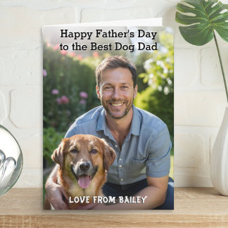 Meilleur Papa Chien Carte Photo Personnalisée Fête