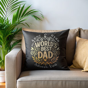 Meilleur papa Coussin personnalisé du monde