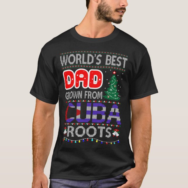 Meilleur papa cultive Cuba Racines Sweat de Noël (Devant)
