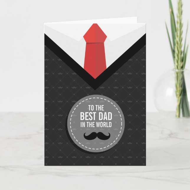 Meilleur Papa Dans Le Monde Fête des pères Carte A (Devant)