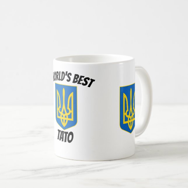 Meilleur papa de tomate Tryzub Morphing Mug au mon (Devant droit)