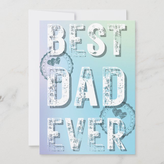 Meilleur Papa de Tous Carte de Fête des Pères Grun (Devant)
