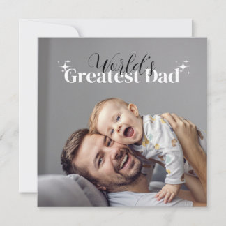 Meilleur Papa du Monde: Carte de Vœux Photo Person