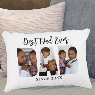 Meilleur Papa du Monde Coussin Accent Photo