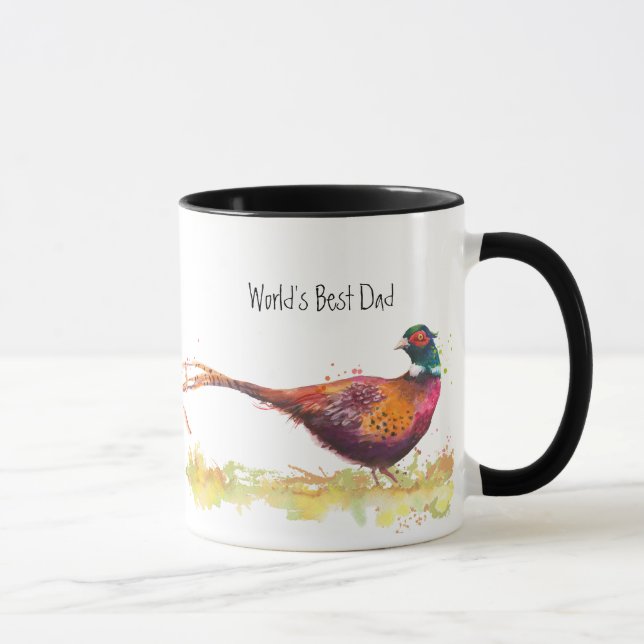 Meilleur papa du monde, faisan cou à anneaux, Mug  (Droite)