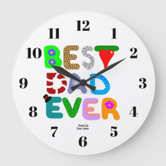 Meilleur Papa du Monde Horloge Murale