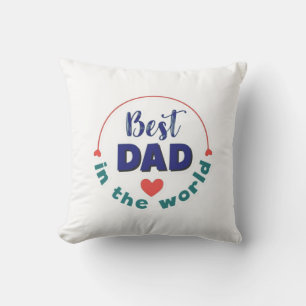 Meilleur Papa du Monde Typographie Coussin Oreille