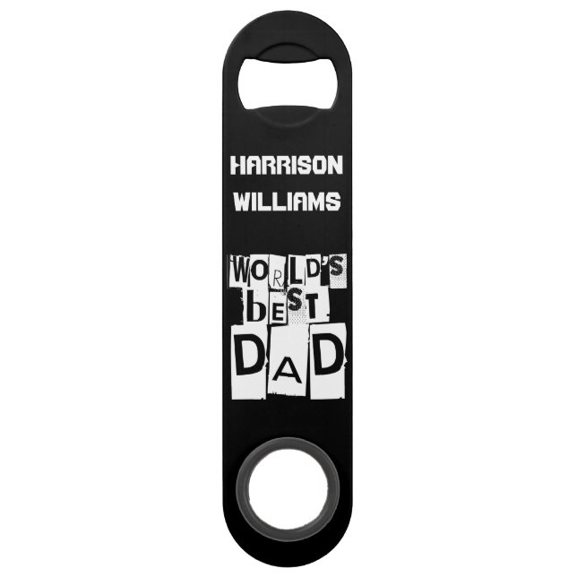 Meilleur papa du monde Typographie moderne noir et (Dos)