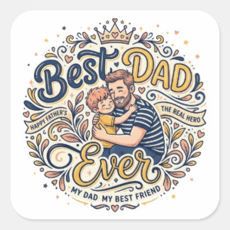 Meilleur Papa Ever Autocollant de Famille Mignonne