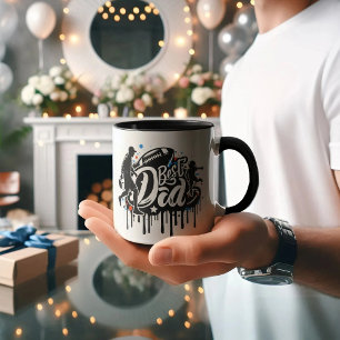 Meilleur papa Football père et fils, graffiti Mug