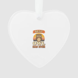 Meilleur papa hibou jamais design de t-shirt gravu