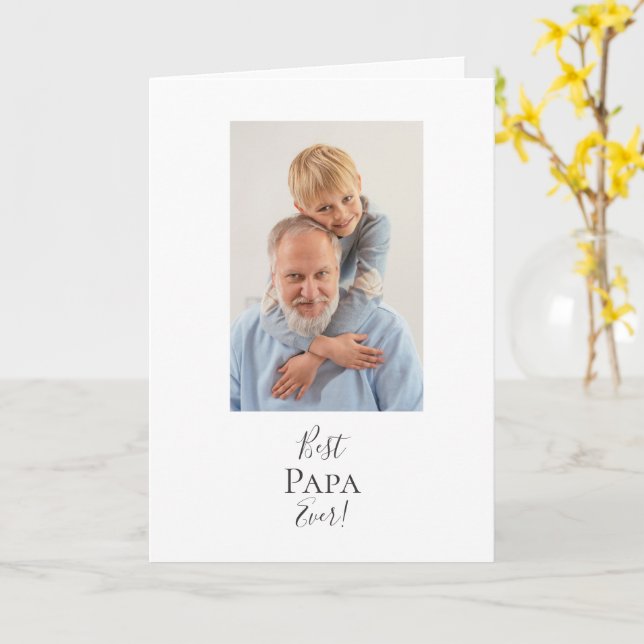 Meilleur Papa Jamais ! Carte (Fleur jaune)