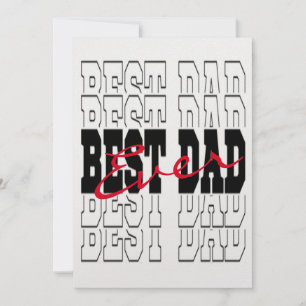 Meilleur papa jamais, carte de Fête des pères pers