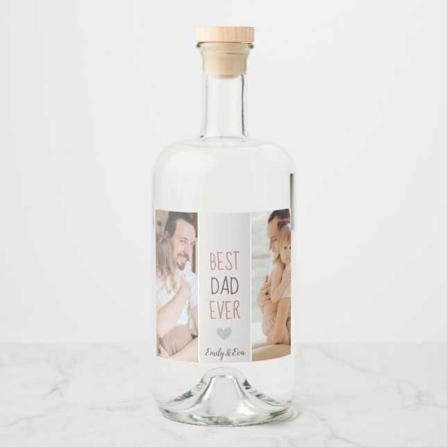 Meilleur papa jamais" Étiquette personnalisé de no (Devant)