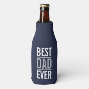 Meilleur papa jamais Glacière de bouteille bleu
