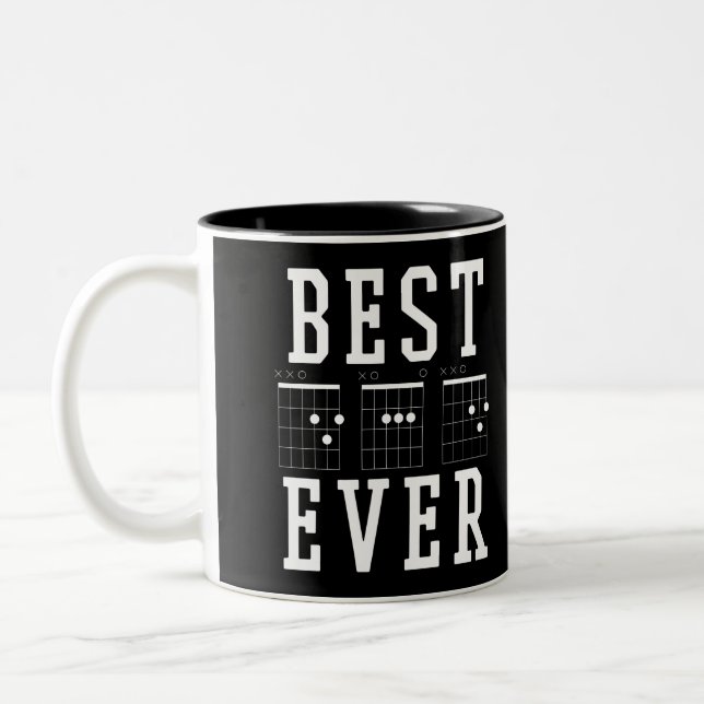 Meilleur Papa Jamais Guitare Chords Mug |Cadeau de (Gauche)