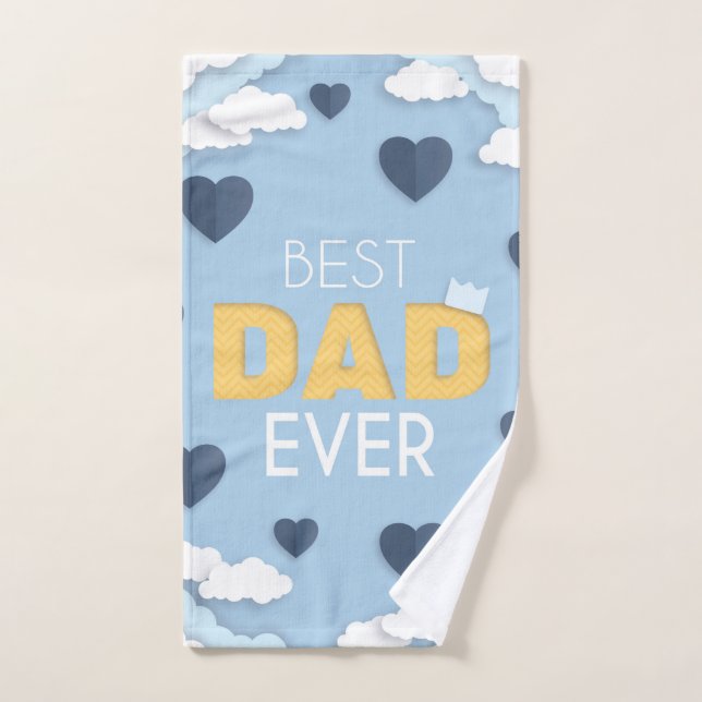 Meilleur papa jamais mignonne Fête des pères (Serviette à main)