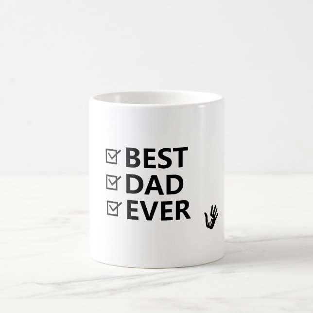 Meilleur Papa Jamais Mug - Drôle & Cadeau de coeur (Centre)