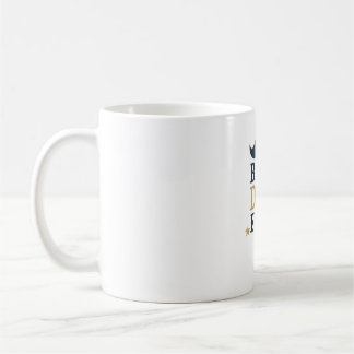 Meilleur papa jamais Mug | Rustic Navy & Gold Coff