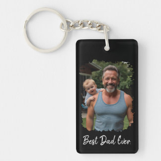 Meilleur papa jamais Porte - clé photo personnalis