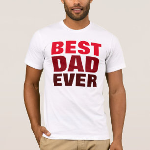 Meilleur papa Jamais T-shirt Rouge Fête des pères 