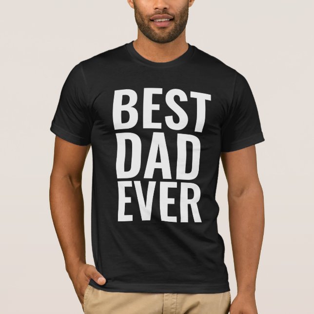 MEILLEUR PAPA JAMAIS T-SHIRTS NOIR (Devant)