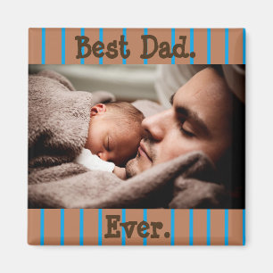 Meilleur papa jamais un aimant photo personnalisé