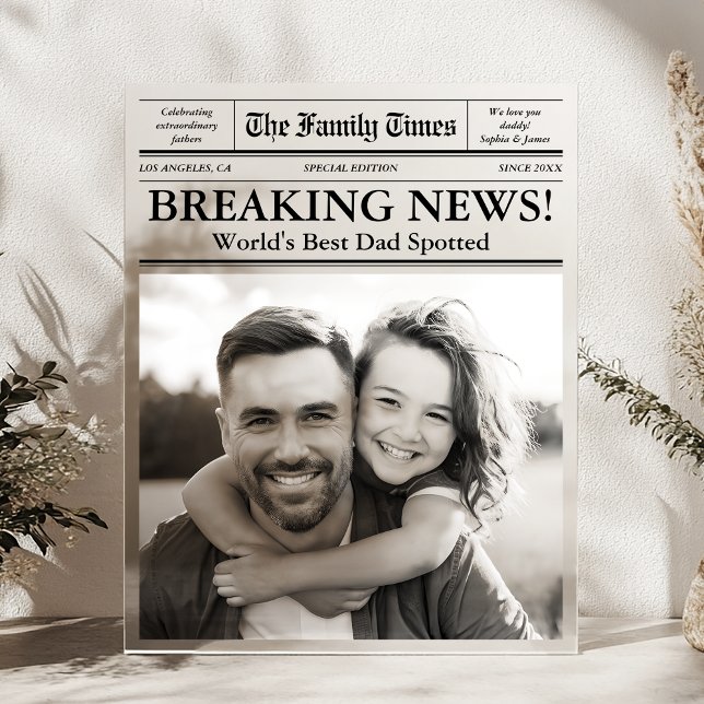 Meilleur papa journal photo personnalisée (Créateur téléchargé)