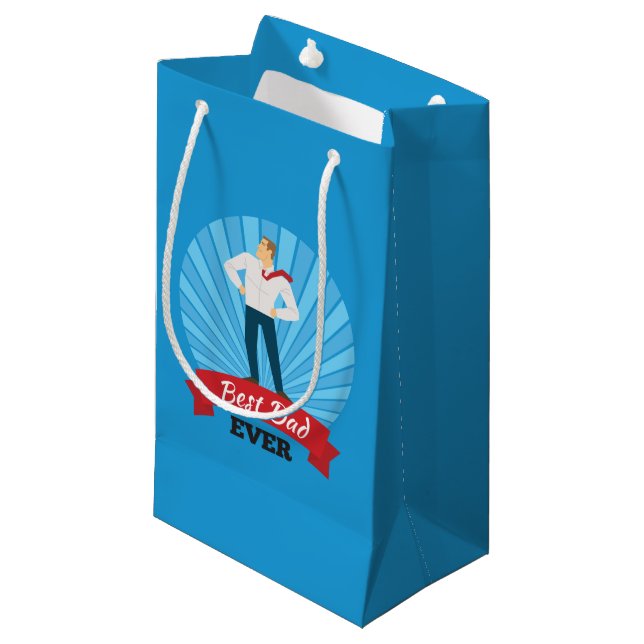 Meilleur papa Joyeux Fête des pères | Sac cadeau (Devant Angle)