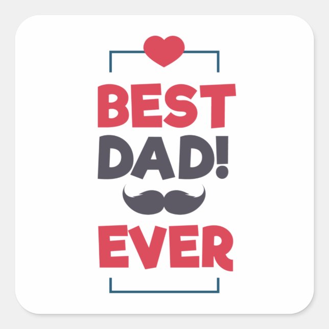 Meilleur papa Joyeux Fête des pères | Sticker (Devant)