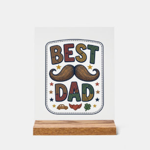 Meilleur Papa Moustache Vintage Vecteur Conception