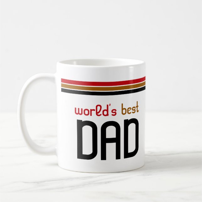 Meilleur papa Mug du monde - Jetez en arrière (Gauche)