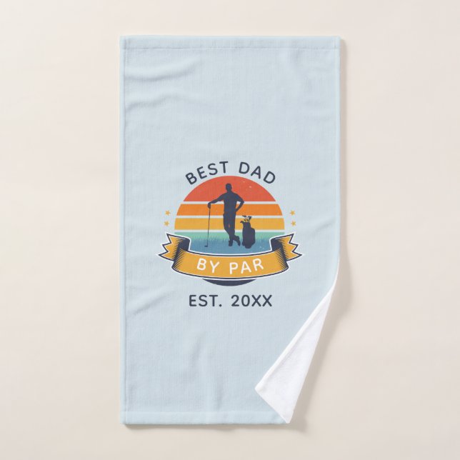 Meilleur papa Par Par Par Golfing Fête des pères G (Serviette à main)