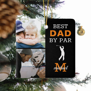 Meilleur Papa Par Photo Monogramme Ornement cérami