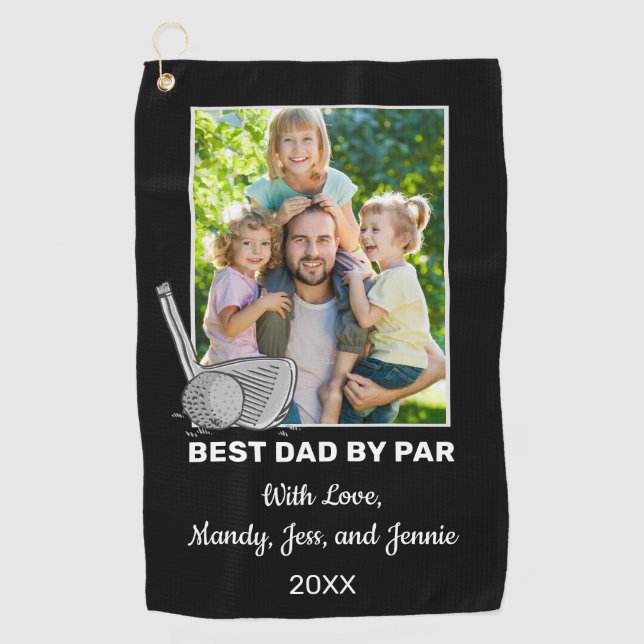 Meilleur Papa Par Photo Personnalisée Serviette de (Devant)