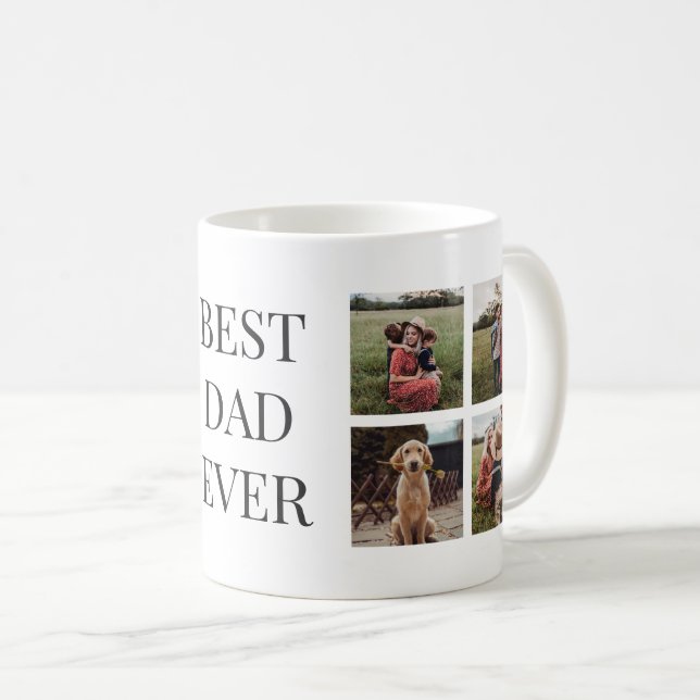 Meilleur Papa Personnalisé Jamais Photo Mug (Devant droit)