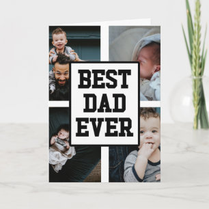 Meilleur Papa Personnalisé Photo Carte de la Fête 